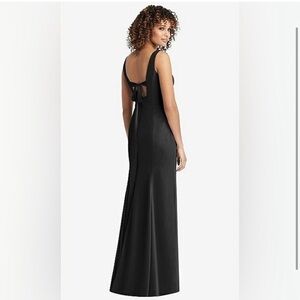 Social Bridesmaids Sleeveless Tie Back NWT Chiffon Trumpet Gown size 12 R NWT